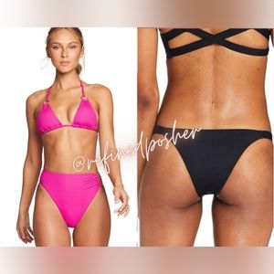 Vitamin A Cosmo Triangle Bikini Top & Zuri Bikini Bottoms SET XS, Small NWT